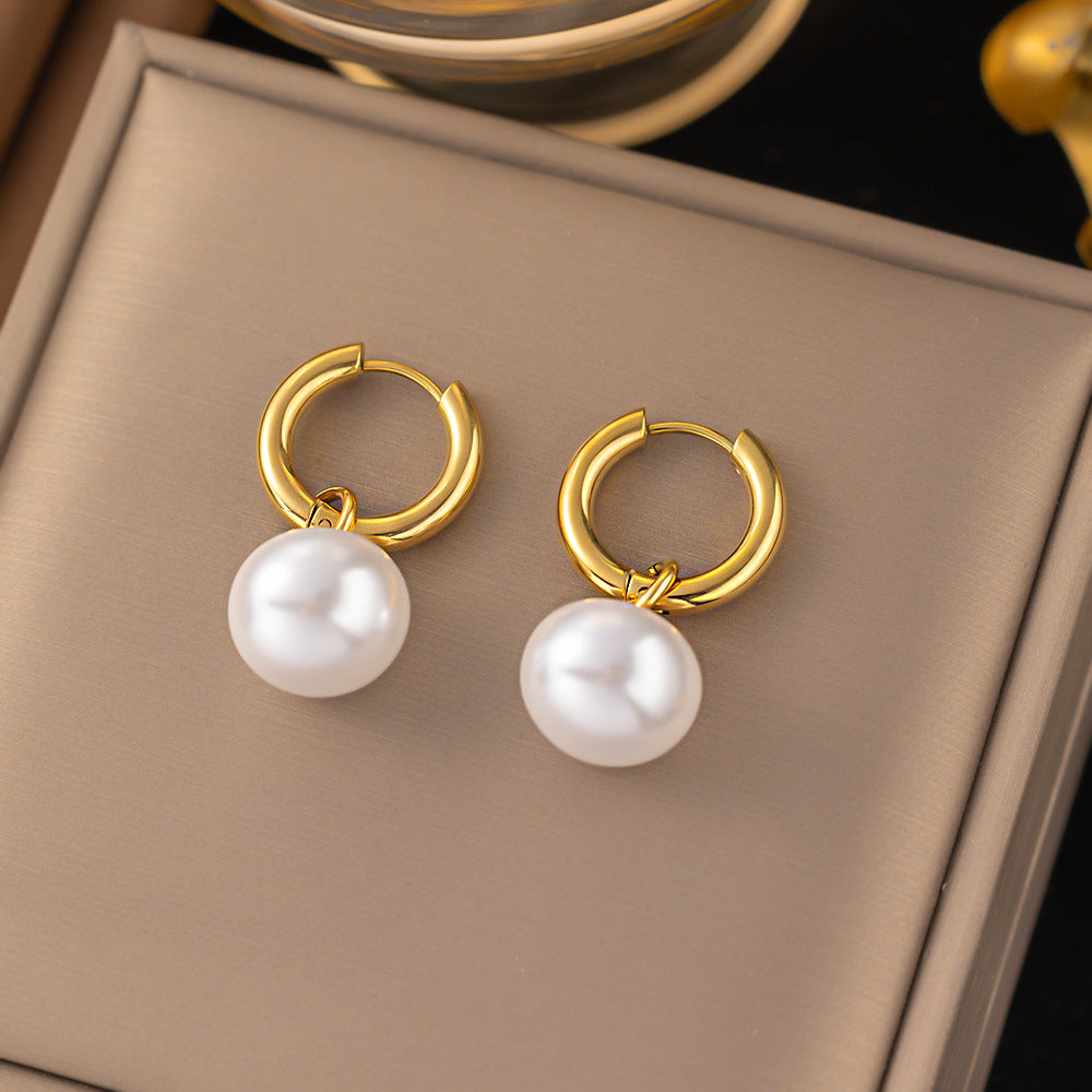 Wholesale Fashion Personality Exaggerated Design Retro Simple Stainless Steel Earrings